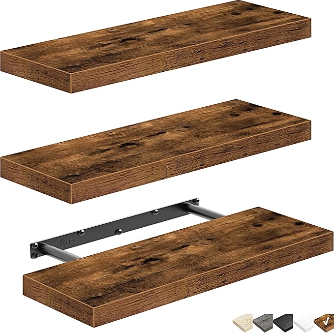 QEEIG Floating Shelves for Wall Bathroom Shelf Bedroom Kitchen Living Room