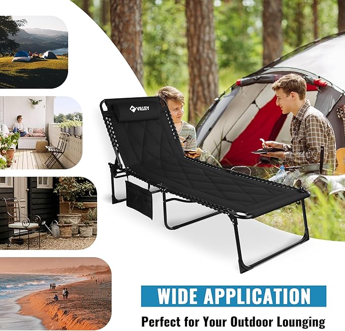 VILLEY Oversized Padded Chaise Lounge