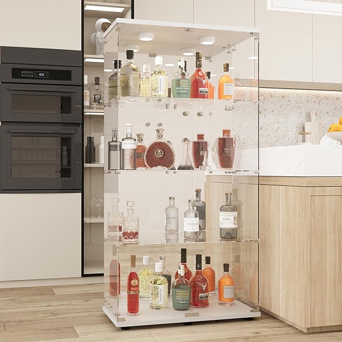 LFT HUIMEI2Y Glass Display Cabinet 4-Shelf