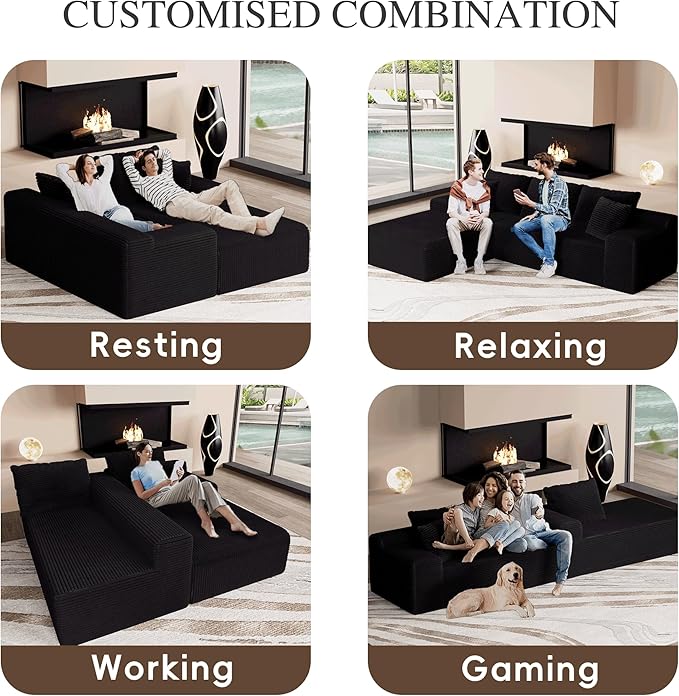 104" Convertible Sectional Couch