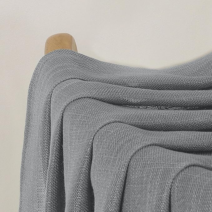 Chyhomenyc Extra Long Charcoal Grey Semi Sheer Curtains 120 Inches Long 2 Panels