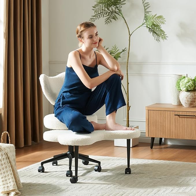 Pinmoco Ergonomic Cross Legged Chair, 360° Swivel Meditation Chair