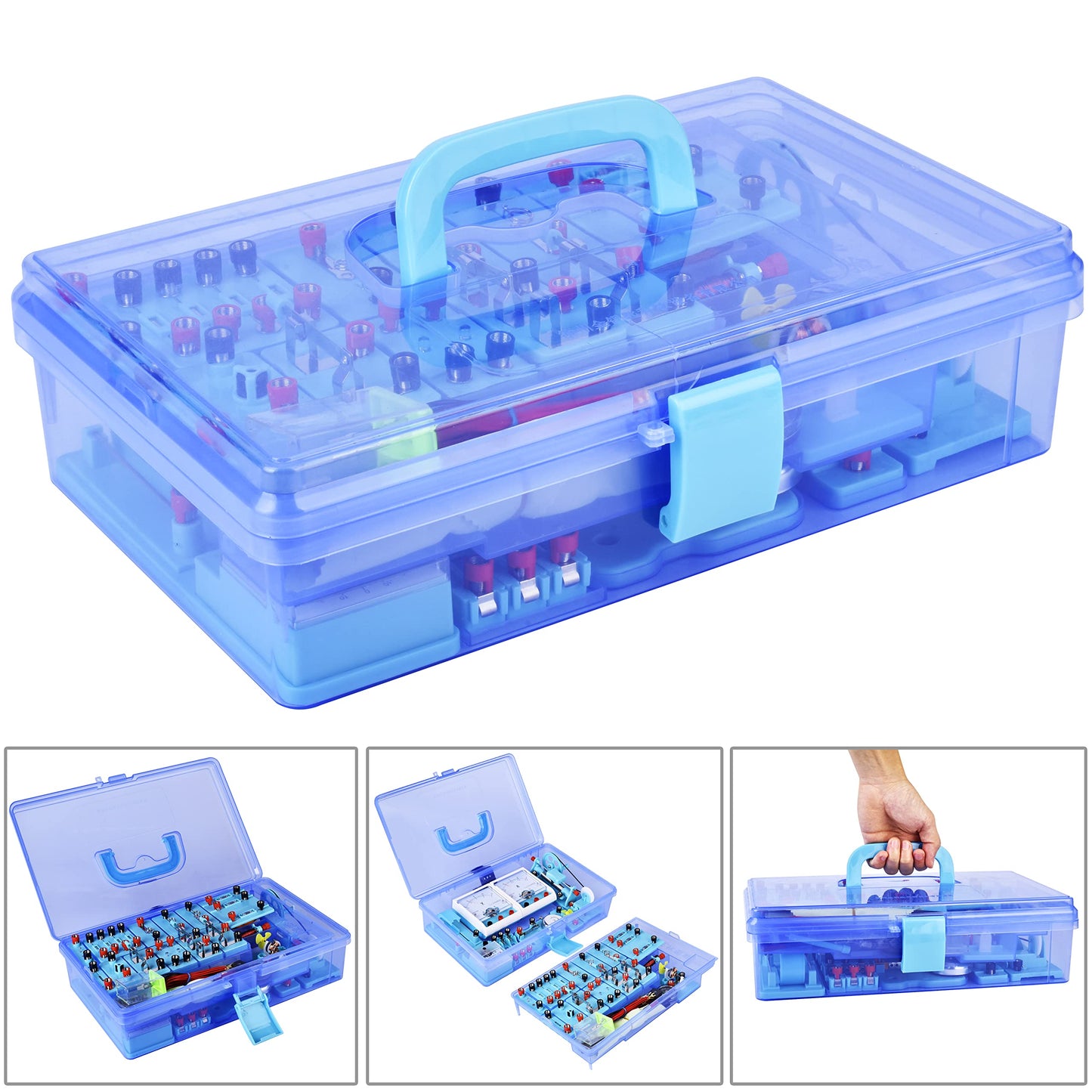 Mysterystone Science Experiment for Kids Electricity and Magnetism Kit for Students Stem Kit Physics Lab Basic Circuit Board Kit for Learning Starter