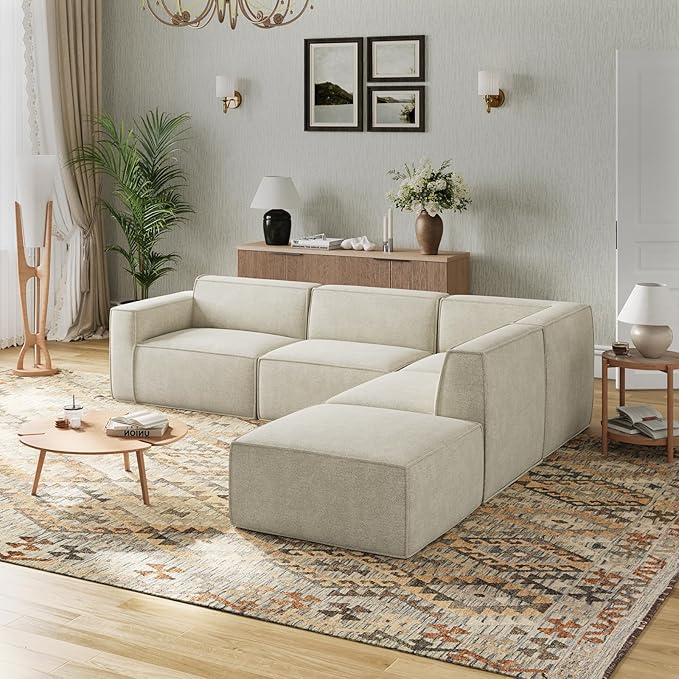 Novilla 109" Modular Sectional Sofa, No Assembly Cloud Sectional Couch