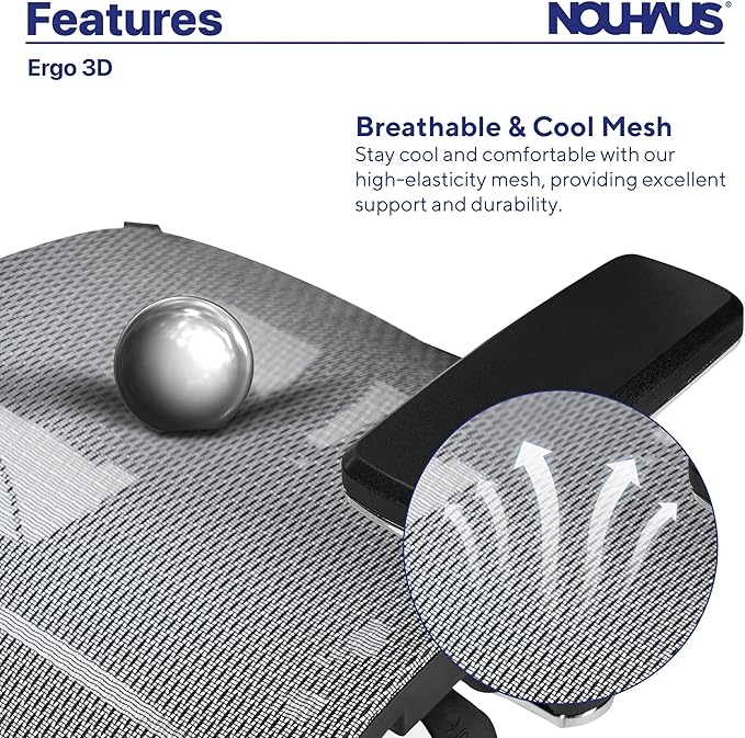 Nouhaus Ergo3D Ergonomic Office Chair Lumbar Support Mesh Office Chair