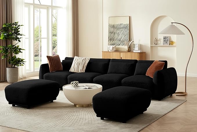 U Shaped Cloud Sectional, Convertible L Shaped Couch