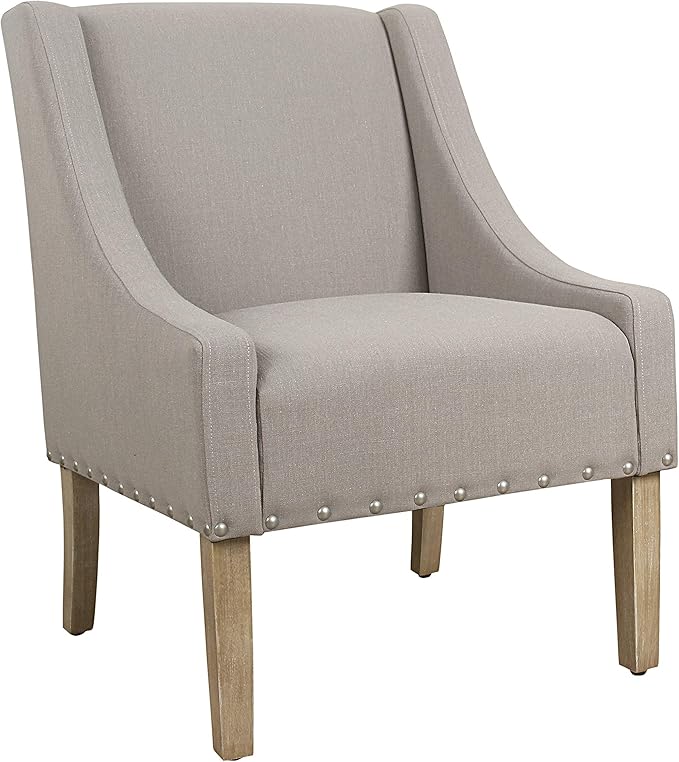 Homepop Home Decor | Upholstered Classic Swoop Arm Accent Chair | Accent Chairs