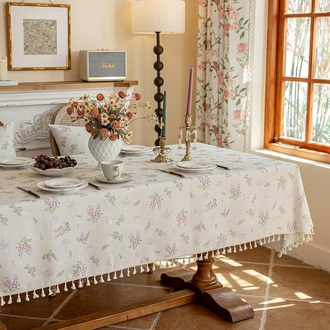 VClife Tablecloth Linen Texture Tablecloth