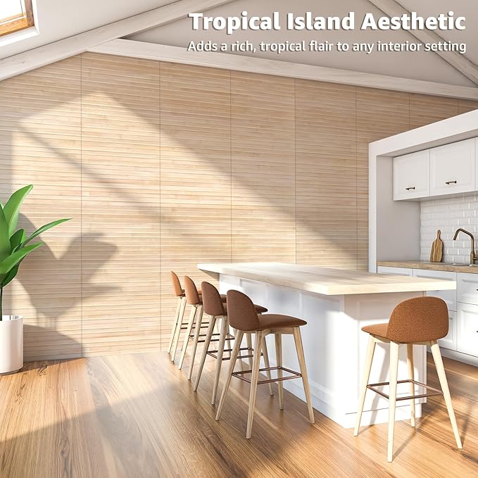 Art3d Natural Bamboo Wall Panel