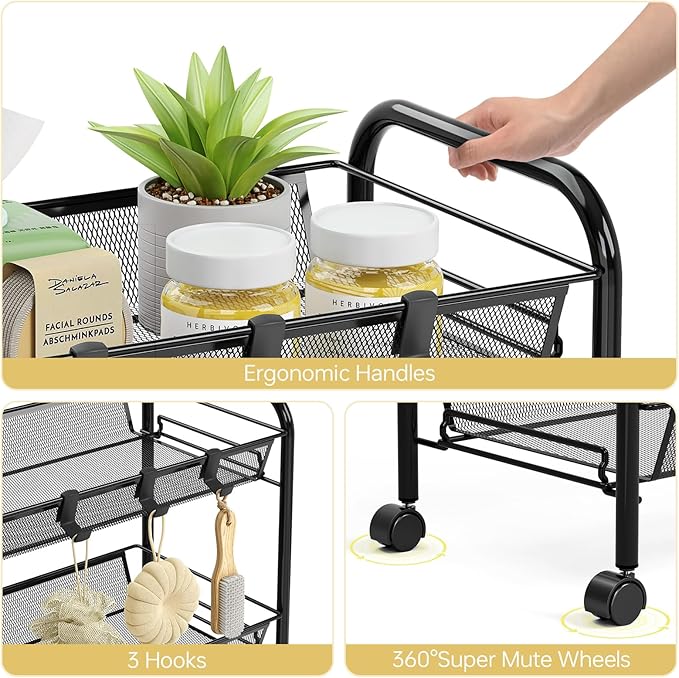 TOOLF 5-Tier Metal Utility Cart