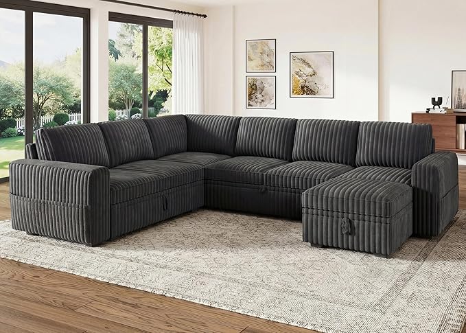 HONBAY Modular Sectional Sleeper Sofa