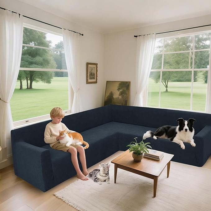 Arfntevss Stretch Sectional Couch Covers L Shaped Corner Sectional Sofa Cover