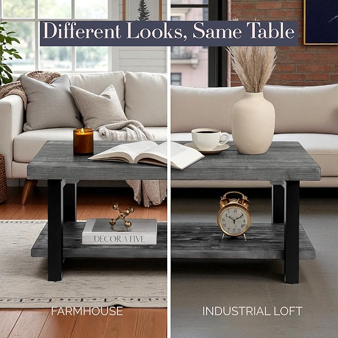Pomona 42-Inch Rectangular Solid Wood Coffee Table