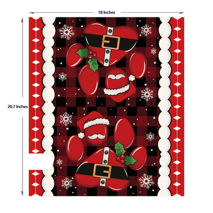 Texupday Christmas Dog Cat Paw Buffalo Plaid Decor Mailbox Cover with Magnetic Strip Funny Winter Holiday Mailbox Wraps Post Letter Box Cover Standard Size 21" X 18" for Garden Outdoor Yard Decor