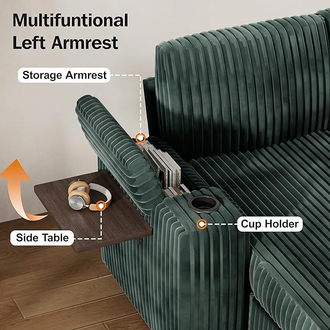 Vipbear 111" Modular Sectional Sleeper Sofa