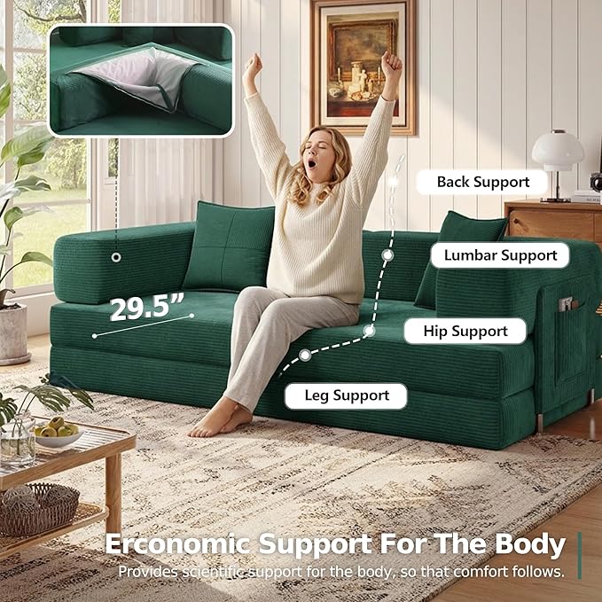 MoonSpeak 78.8''Sleeper Couch Bed