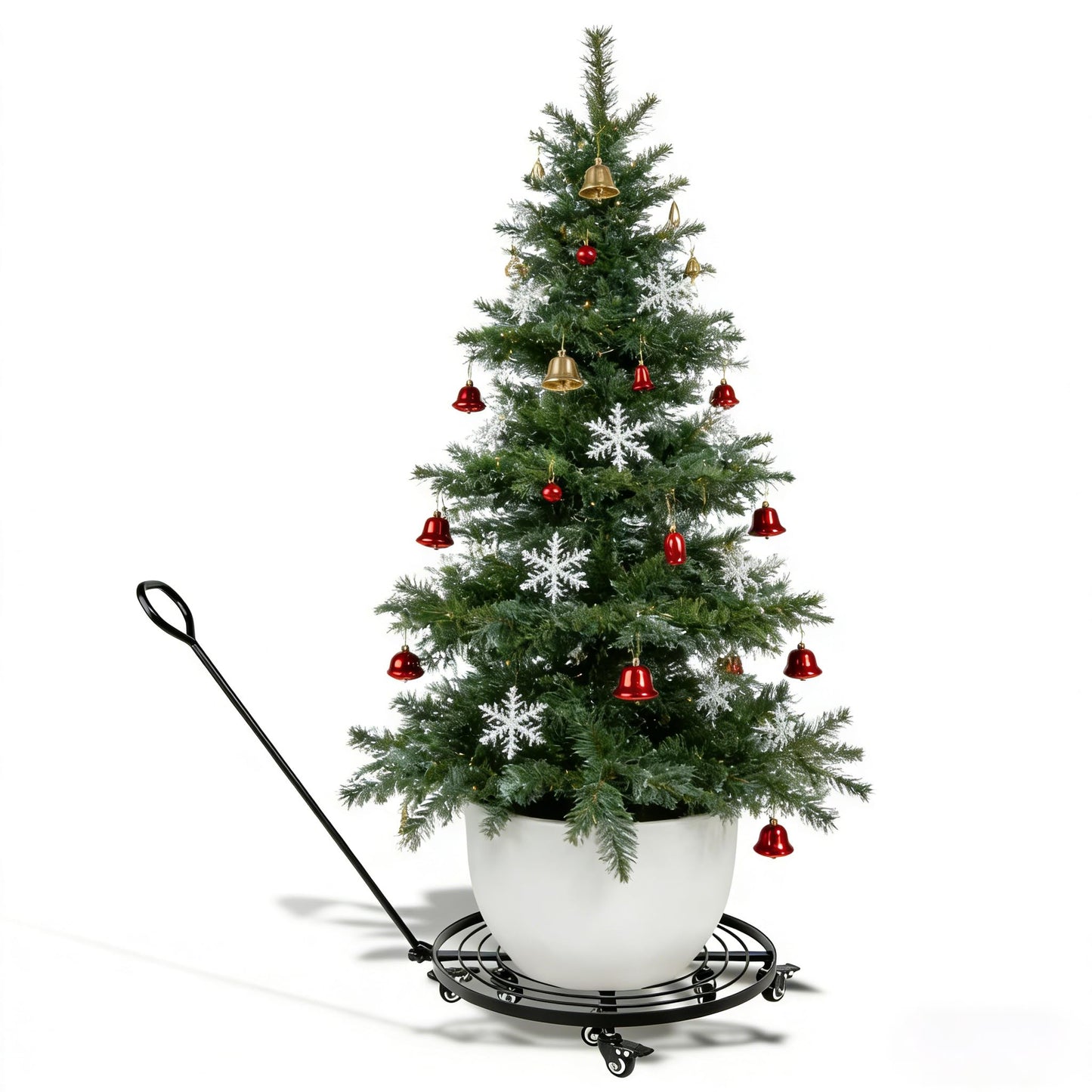 Goooxim 20" Heavy-Duty Plant Dolly with Wheels – Rolling Base for Indoor & Outdoor Use, Detachable Handle, 360° Swivel Wheels, Supports Up to 200 lbs – Ideal for Moving Large Pots & Trees