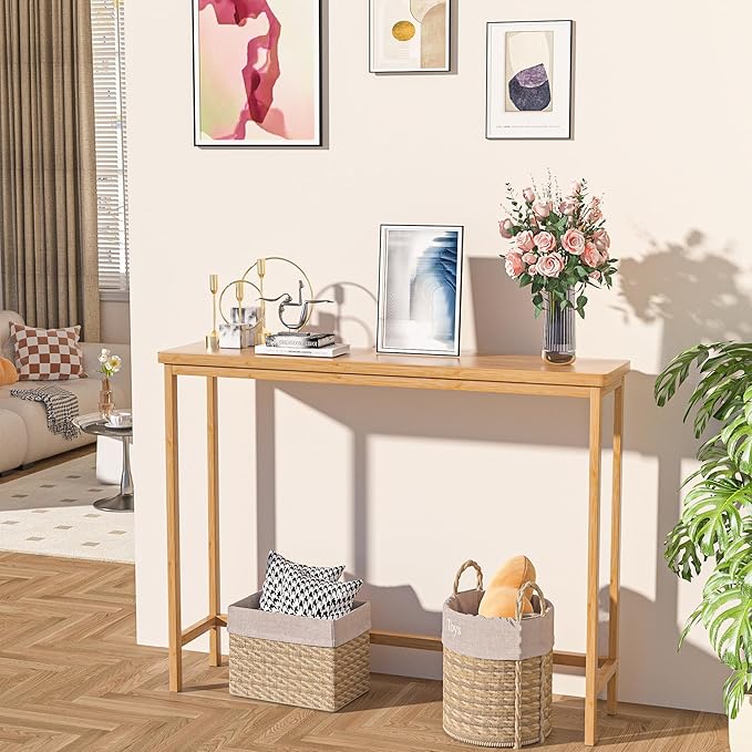 VASMIA Console Table, Entryway Table, Narrow Sofa Table, Living Room