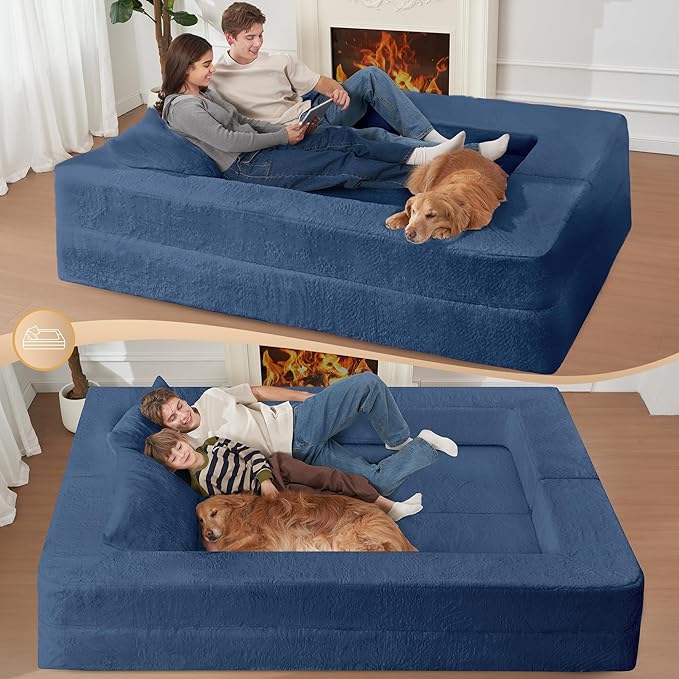 Futon Sofa Bed with Pillow, 3-in-1 Sleeper Sofa Bed with Removable Cover