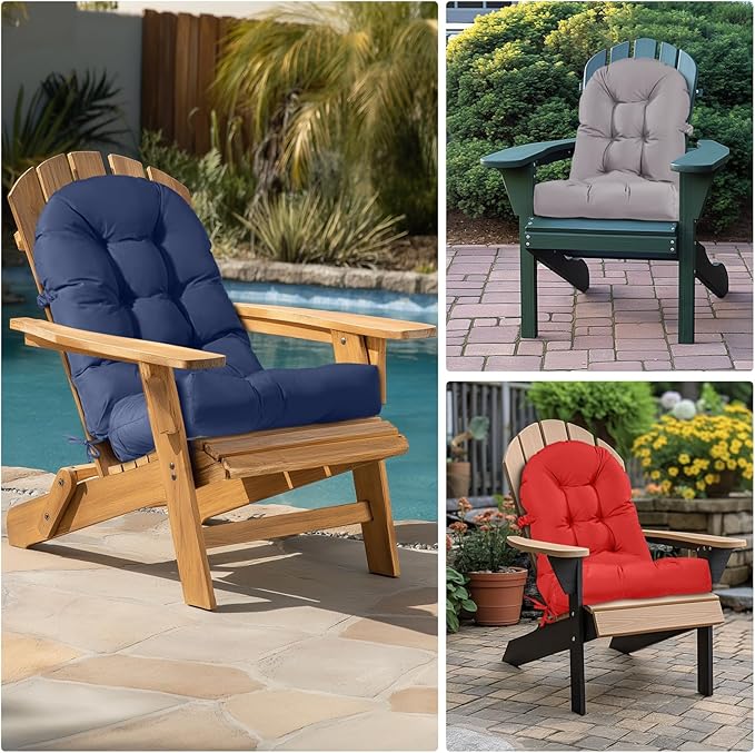Adirondack Chair Cushion Tufted Waterproof Outdoor Rocking Chair Cushions