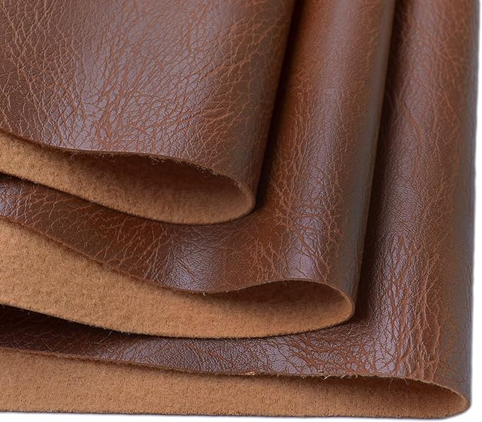 Wento Thick 2 Yard Faux Leather Fabric Soft Skin Grain PU Leather