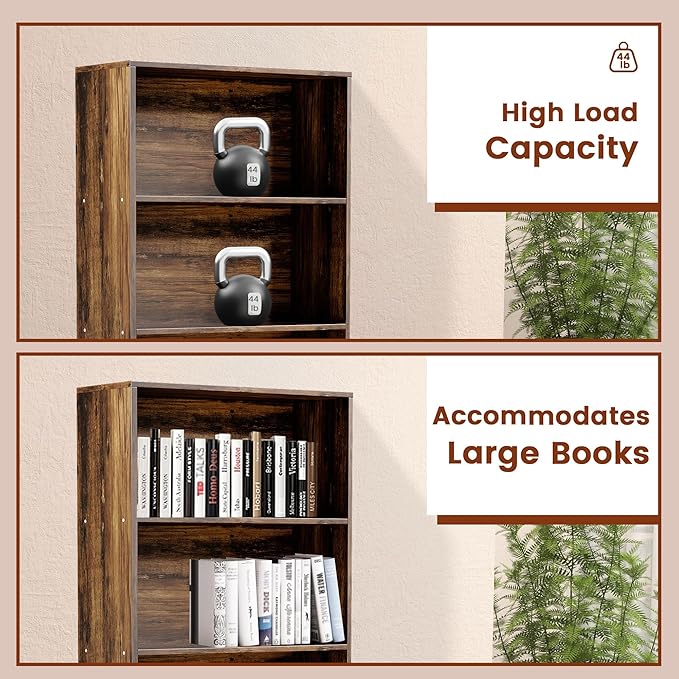 GRUSIGN 71" Tall 6-Tier Bookshelf, Large Open Display Bookcase