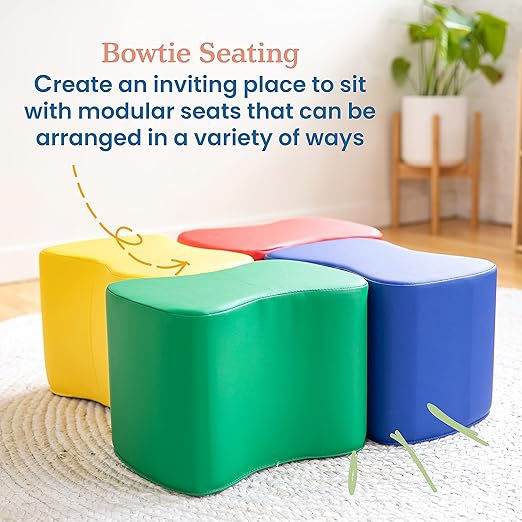 ECR4Kids SoftZone Toddler Modular Stool Set, Flexible Seating