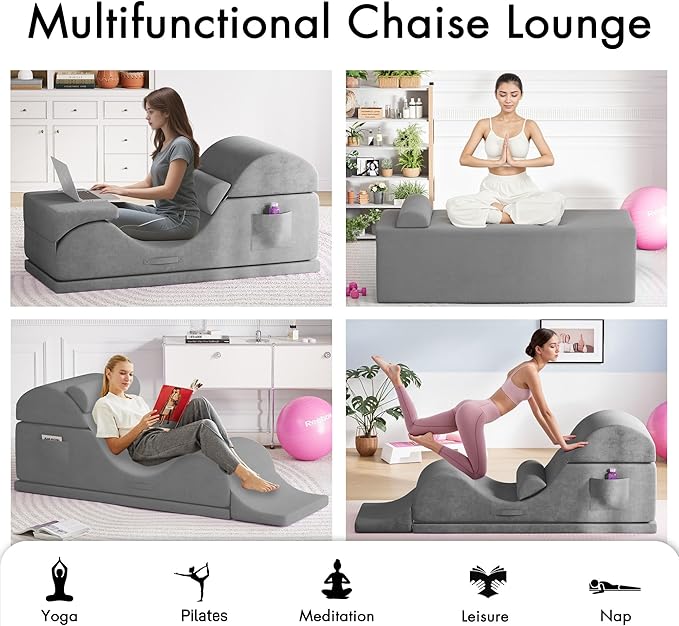 Convertible Yoga Chair for Adults, Ergonomic Foam Lounge