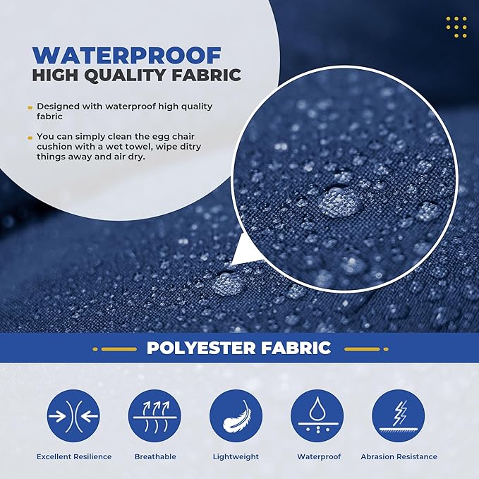 DANGHOOGY Wicker Chair Cushions, Waterproof Outdoor Loveseat Cushions