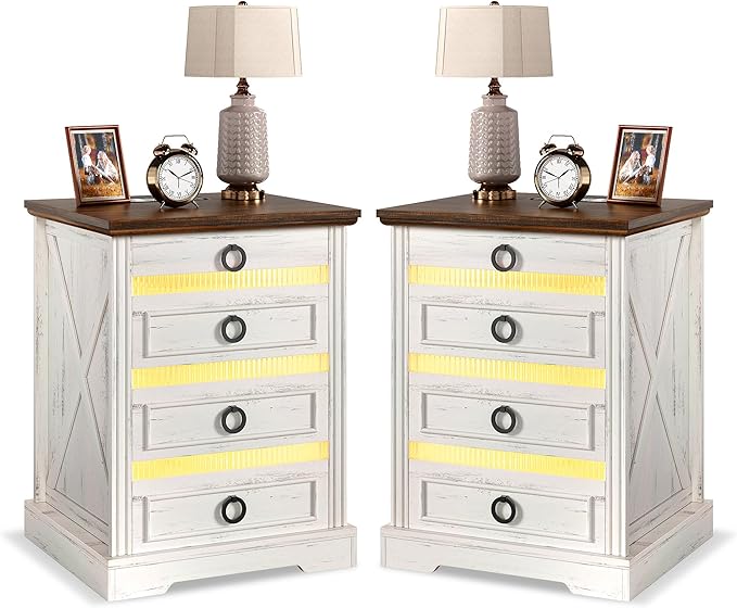 Farmhouse Night Stand Set 2