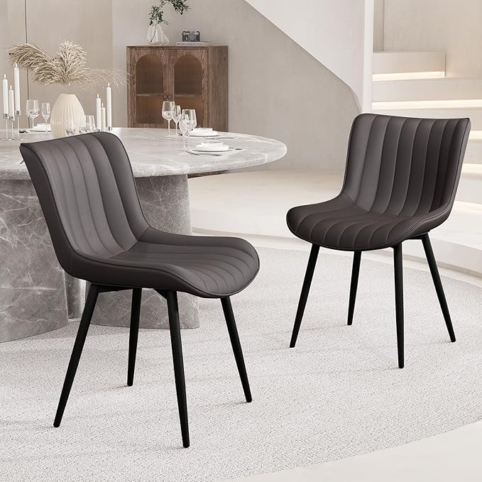 YOUNUOKE Dining Chairs Set of 2 Upholstered Mid Century Modern Kitchen Chair