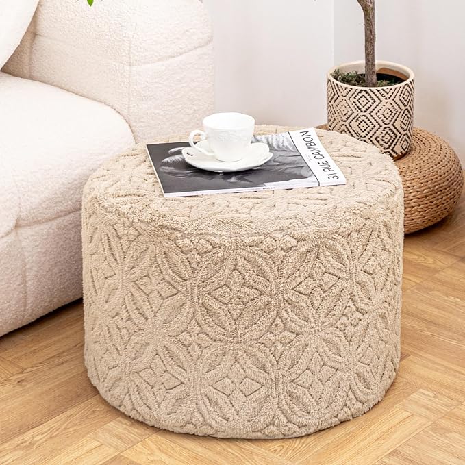 Plush Multi-Functional Ottoman Pouf – Ergonomic Ottoman Foot Rest