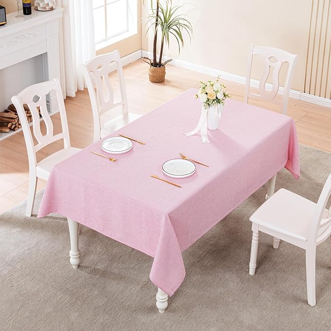 BALCONY & FALCON Rectangle Tablecloth Washable Wrinkle Resistant and Water
