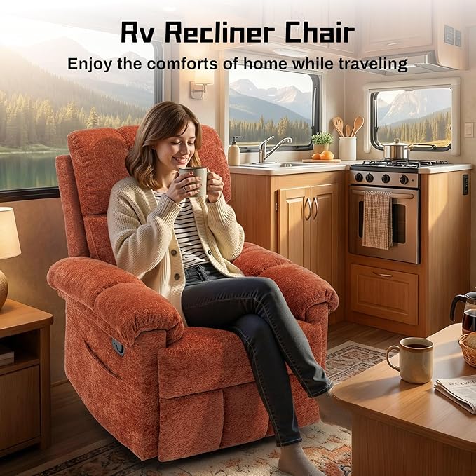 Korser Recliner Chair, Swivel Rocker Recliner Chair
