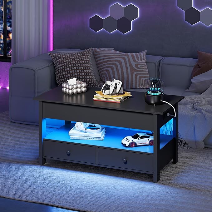 WLIVE Coffee Table, Lift Top Coffee Table