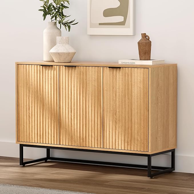 EYYTHUNG Fluted Storage Cabinet