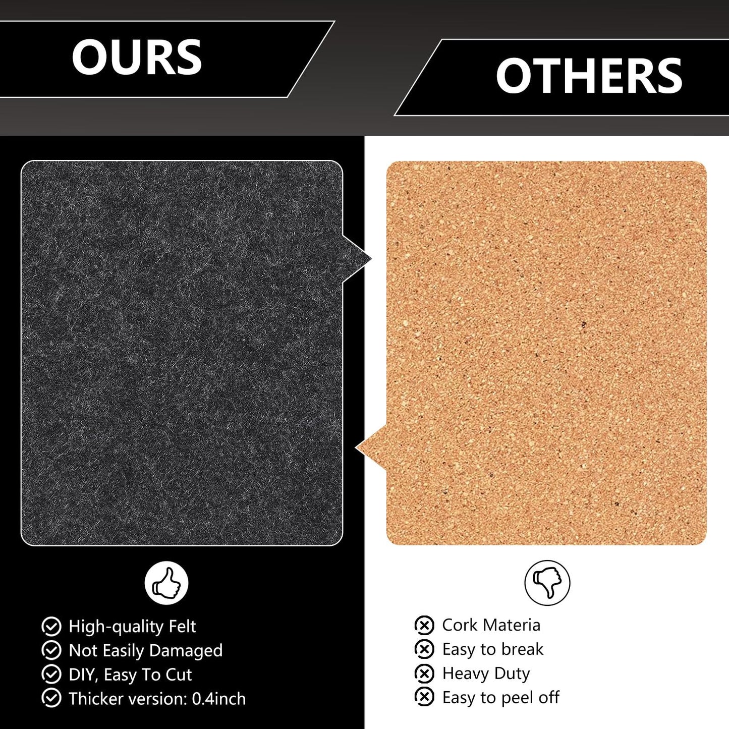 8 Packs Royal Blue Hexagon Felt Pin Board, 12" Bulletin Board with 30 Push Pins, Felt Board for Home Kitchen Office Decor, Self-Adhesive Corkboard Tiles for Walls School Message Photos Memos