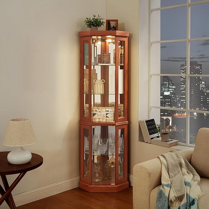 Glass Corner Display Cabinet