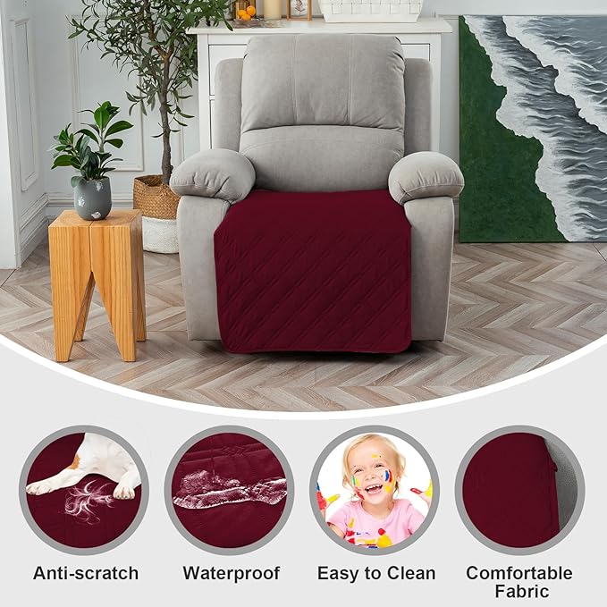 Genina Waterproof Recliner Chair Covers, Recliner Cover