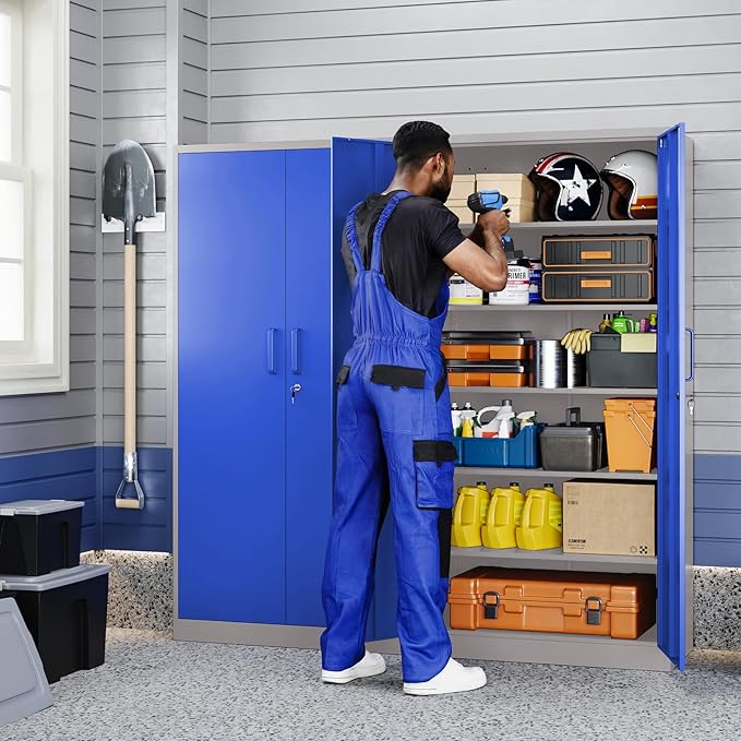 Yizosh Metal Garage Storage Cabinet
