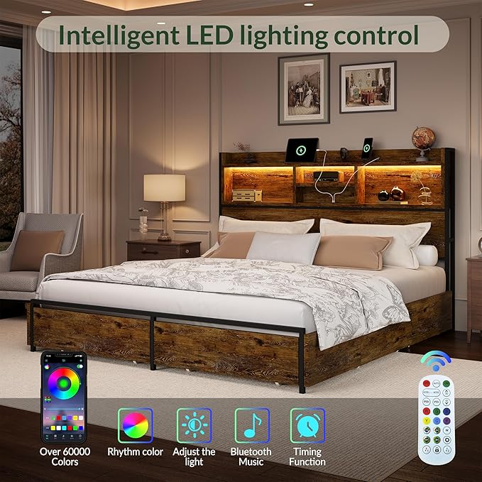 LARMACE King Size Bed Frame