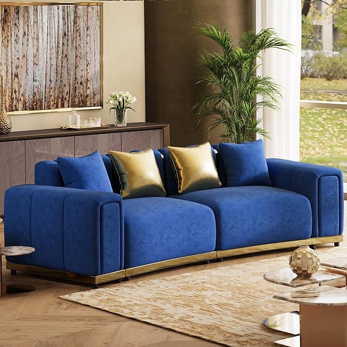 104" Oversized Velvet Chesterfield Couch