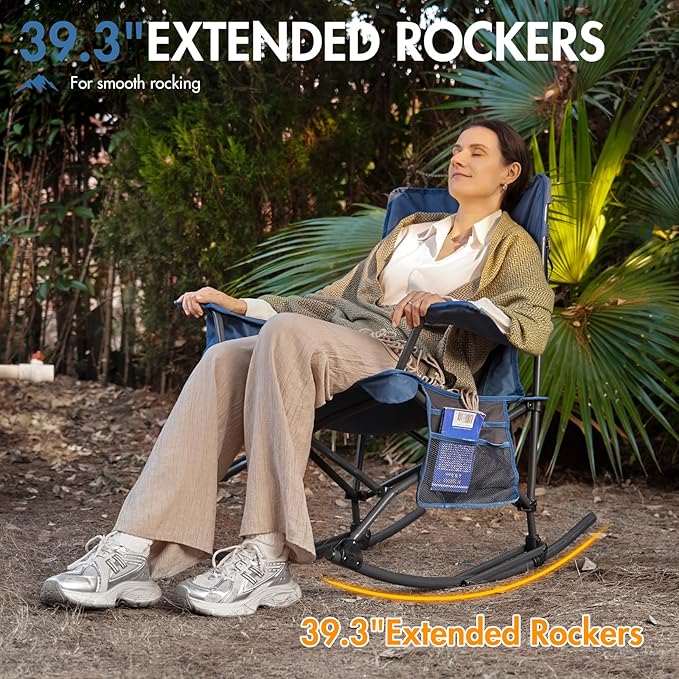 Portal Outdoor Rocking Chair Camping Folding Portable Rocker