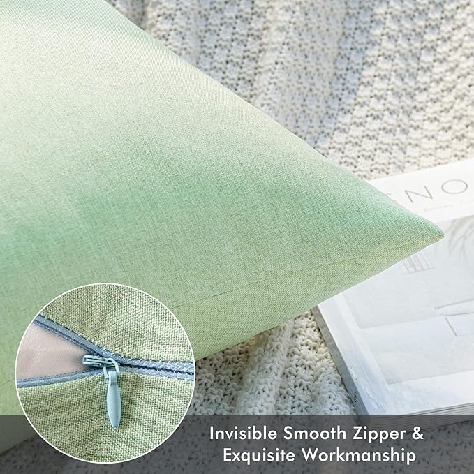 MIULEE Pack of 2 Decorative Outdoor Solid Waterproof Throw Pillow Covers Spring