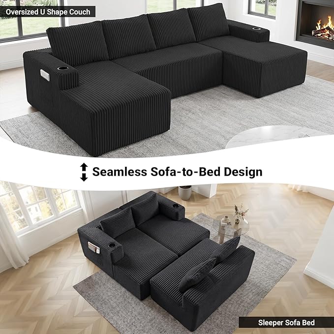 124" Oversized Sectional Couches