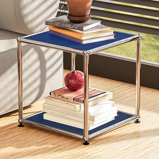 Nightstand Modern Storage Cabinet Blue A Versatile Free-Standing Organizer