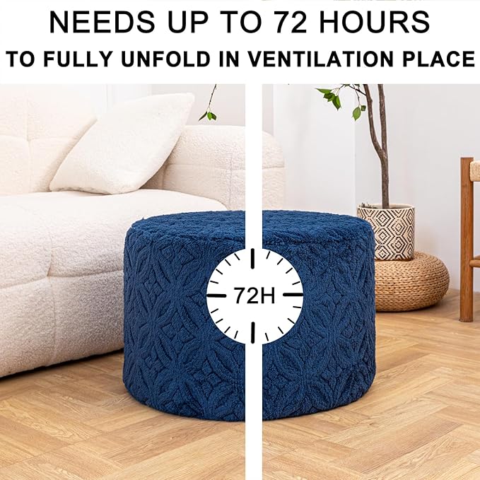 Plush Multi-Functional Ottoman Pouf – Ergonomic Ottoman Foot Rest