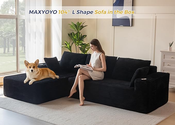 MAXYOYO 104" Modular Sectional Couch