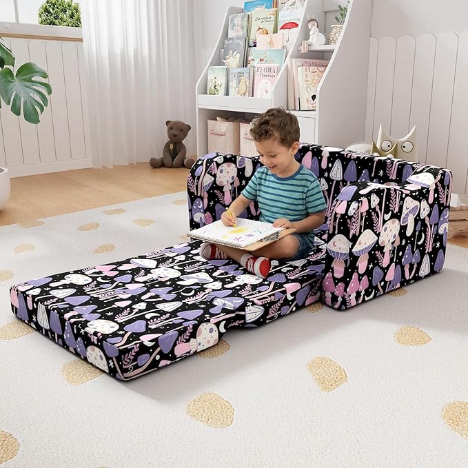 MeMoreCool Toddler Couch Chair – Foldable Kids Sofa