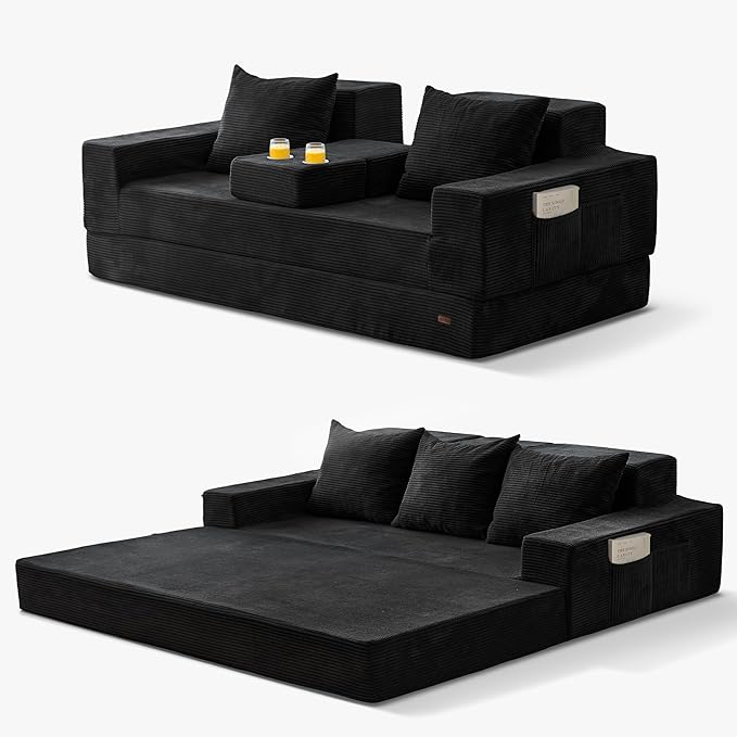 MAXYOYO Convertible Sofa Bed, Folding Sleeper Chair